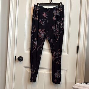 Soma Jogger PJ Pants - Black Floral